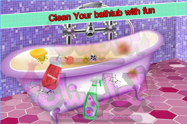 لعبة اللاميرة الحمام تنظيف العاب دييكور