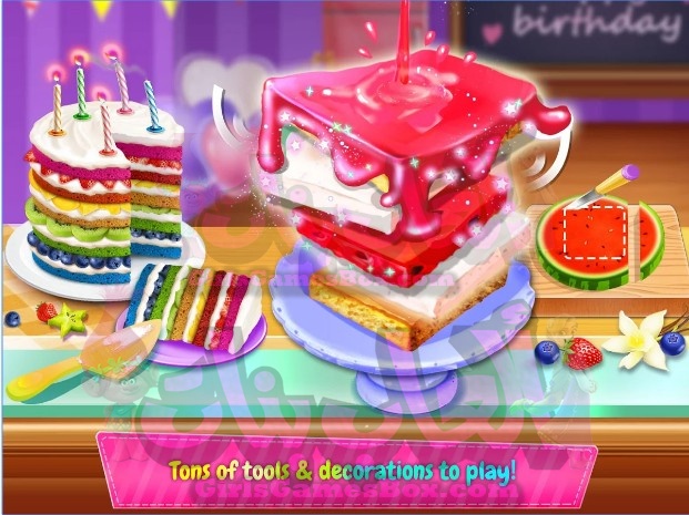 لعبة عيد ميلاد كعكة تصميم العاب طبخ